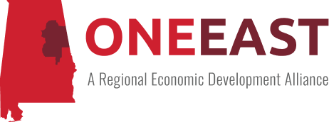 ONEEAST logo with tagline for economic development alliance