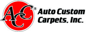Logo of Auto Custom Carpets, featuring stylized letters and a red circle background